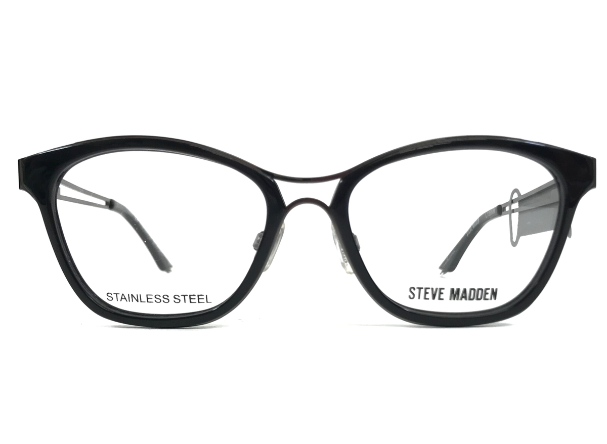 Steve Madden Eyeglasses Frames TULULLA BLACK Gray Cat Eye  display picture 1