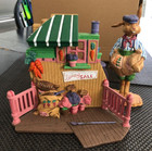 2 pcs Dept 56 EASTER VILLAGE General Store Garden Shop + Rabbit w/ Sack -- NEW