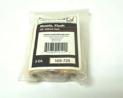  ANCHOR 100-169-726 MIG NOZZLE FLUSH/ RECESSED 5/8 (2-PACK) MVF28NW