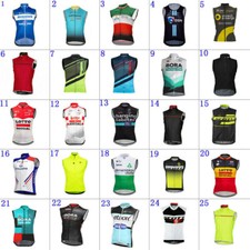 Mens Cycling Team Vests cycling jerseys Windproof vest Cycling Sleeveless Jersey