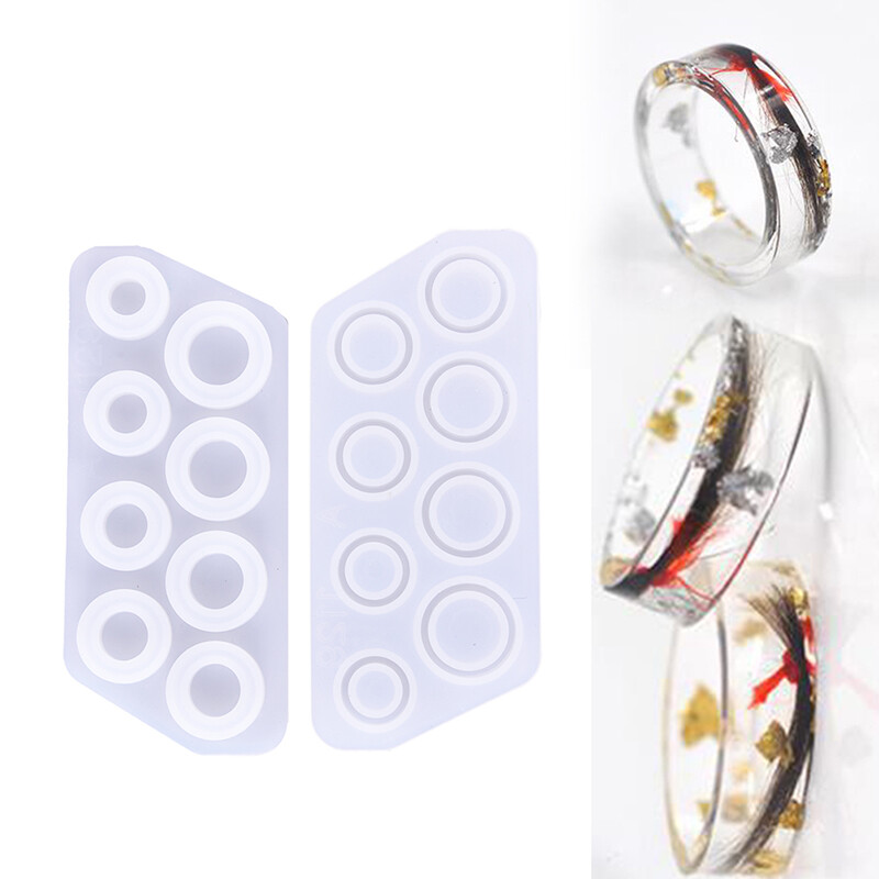 8-Piece Assorted Ring Silicone Molds for Resin Jewelry Crafting