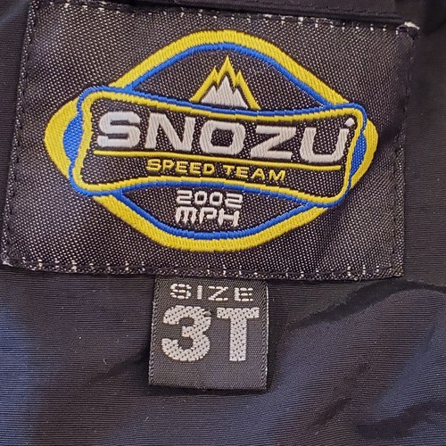 Snozu Black Snowsuit Toddler 3T Zutech Climate Gear Zip Front Adj. Straps VGUC - Picture 3 of 6