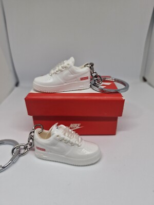 Supreme Nike AF1 White Keychain Pair and Box