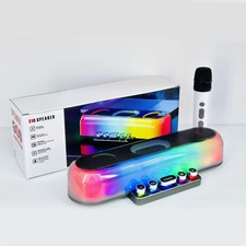 Bluetooth Speaker Wireless Karaoke Singing Machine with Microphone RGB Light
