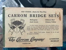 Carrom Company Folding Table Advertising Card. From 1910 - 1920’s Good Condition