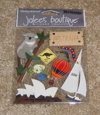 EK Success Jolees Dimensional Sticker ~ Travel Destinations...Australia  RHTF