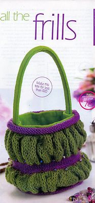          ~ Strickmuster zum Ausziehen für süße Bucket Bag mit Perlen für Damen ~