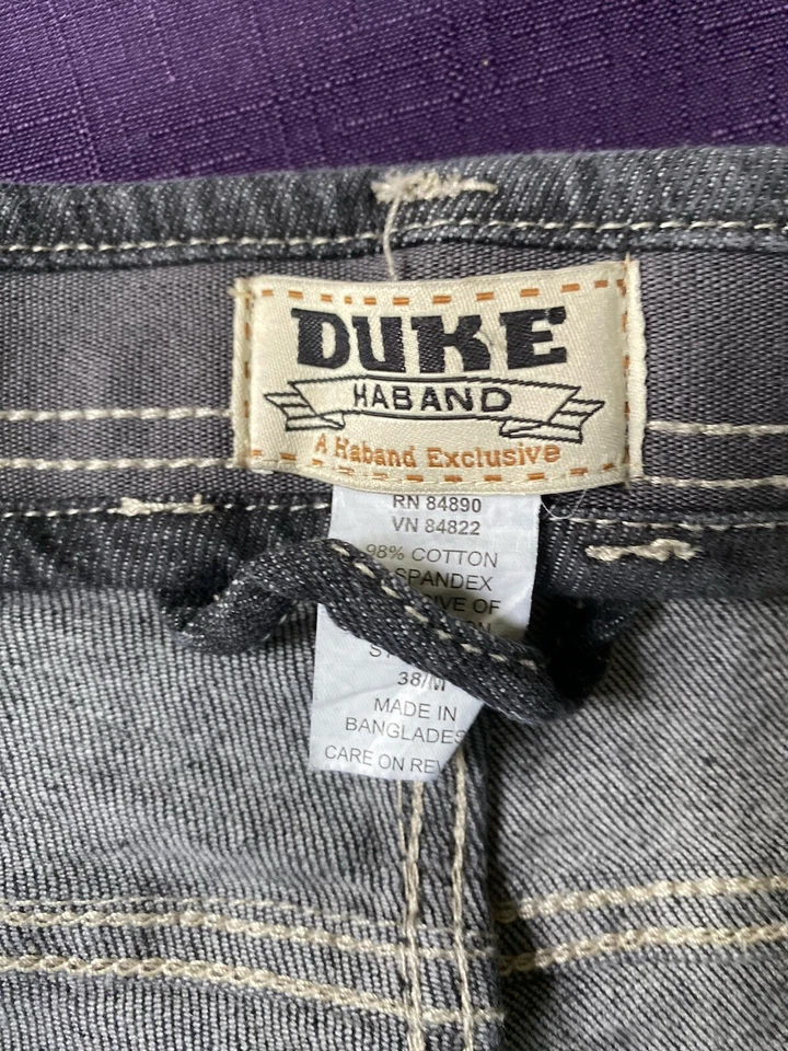Haband Duke Mens Black Denim Jeans Classic Straight Leg 38 M - Image 2 of 4