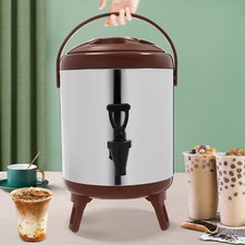 Cold & Hot Thermos Water Barrel Beverage Dispenser Bottles Cans Drink Cooler 6L