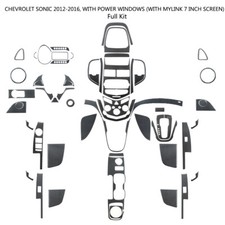 60pcs Carbon Fiber Full Interior Cover Trim For Chevrolet Sonic 2012-2016