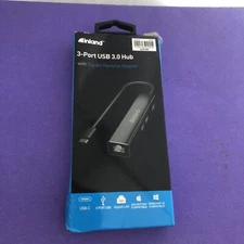 NEW Inland 3-Port USB 3.0 Hub with Gigabit Network Adapter