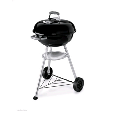 Kompakter Kettle  Grill Ø 47 cm Schwarz