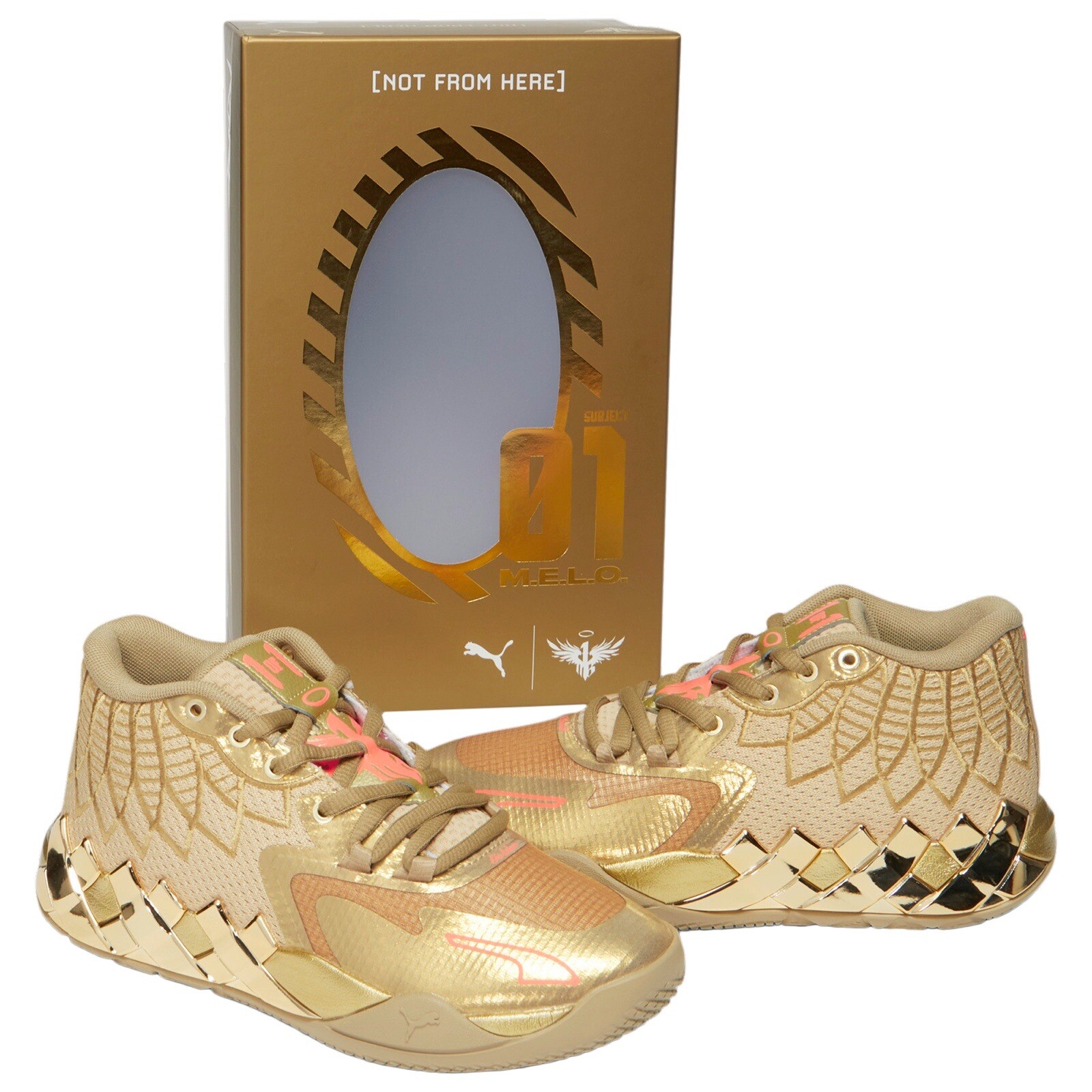 Мяч PUMA X Lamelo MB.01 Golden Child для больших детей, размеры от 4 до 7 лет 379297-01