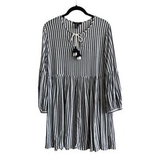 Forever 21 Large Striped Babydoll Mini Dress