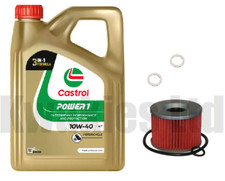 Castrol Power 1 Oil and Hi-Flo Oil Filter for Kawasaki ZZR1100 C1-C3 1990-1992