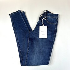 NEW KanCan Women  s Jeans Size W24 Skinny Dark Wash Blue Denim KC11214M 0893