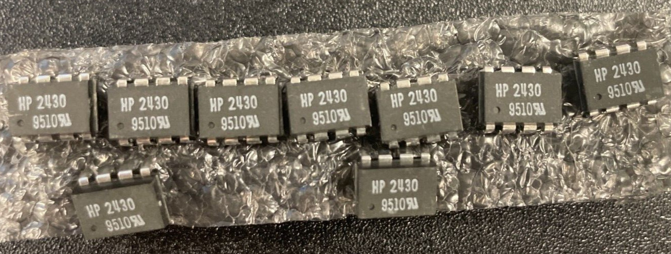 HP HCPL-2430 DUAL CHANNEL LOGIC GATE OPTOCOUPLER 8 PIN DIP
