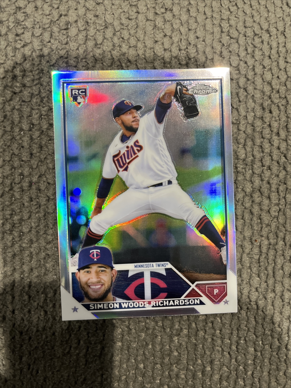 2023 Topps Chrome Simeon Woods Richardson REFRACTOR RC ROOKIE #173 Twins