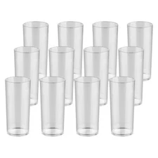 Plastport Unbreakable 8.1oz Polycarbonate Highball Glasses Set of 12, Clear