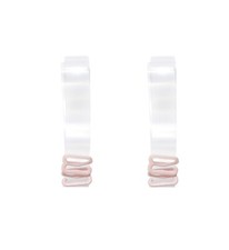 1 Pair Transparent Invisible Clear Bra Straps Adjustable Metal Hook 1.5cm Wide