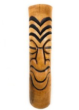 Smiley Tiki Statue 40" - Burnt Finish Outdoor Pool Decor | #lbj3050100b