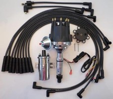 Small Cap Buick Nailhead 401 425 Black Hei Distributor Chrome Coil Plug Wires