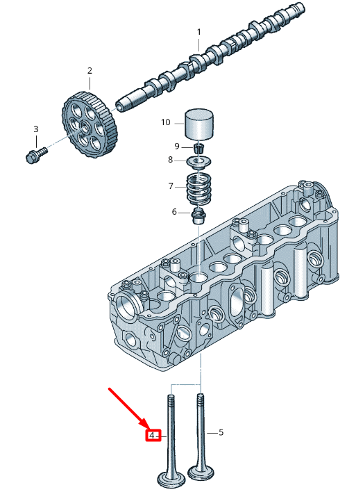 NOUVELLE SOUPAPE D'ADMISSION VOLKSWAGEN CRAFTER 2F MK1 046109601J ORIGINALE