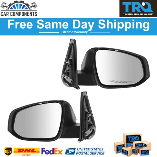 TRQ New Power Heated Signal Puddle Light Mirror Left Right Set For 14-22 4Runner