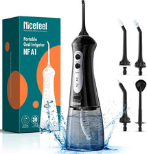 Irrigador bucal con hilo dental a base de agua: limpiador de dientes inal mbrico
