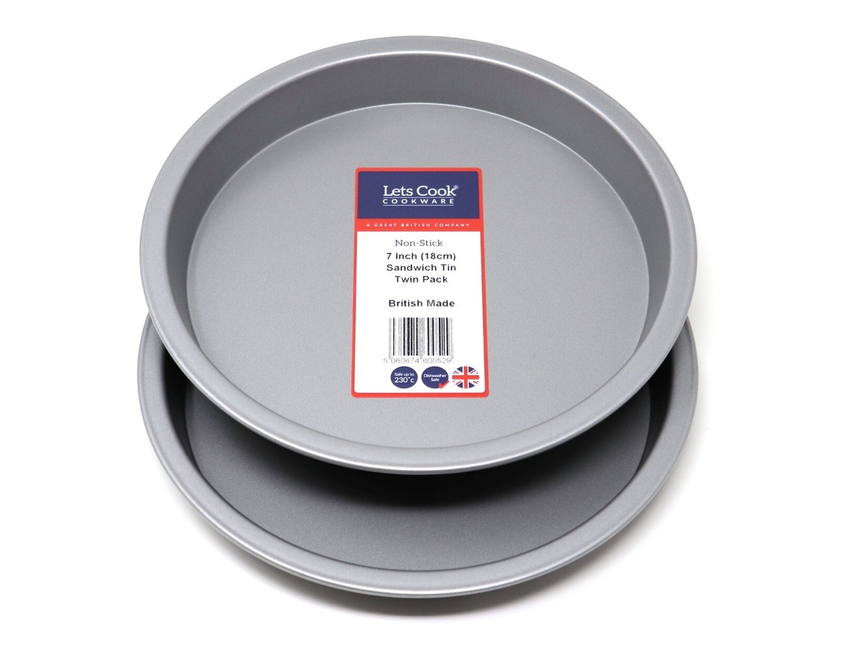 Set of Inch (18cm) Non Stick Victoria Sandwich Tins Made