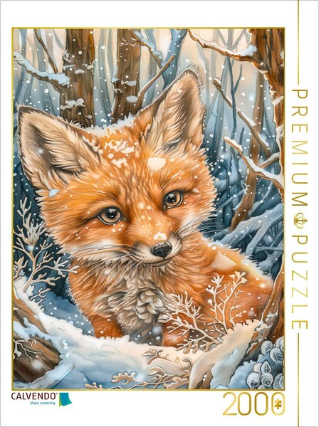 Calvendo Puzzle Young Fox In The Snow | 2000 Pieces, Finished Size 35.4 × 26.4 I-image