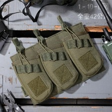 Tactical Molle 5.56/.223 Triple Rifle Magazine Pouch Open Top Hunting Mag Holder