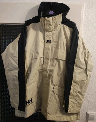 Helly Hansen HH Jacke Herren M Outdoor Sailing Segeljacke Windbreaker Beige Blau