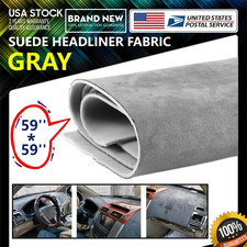 New Gray Foam Backed Suede Headliner Fabric Replacement Car Roof Aging/ 24sqft