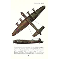 Avro Lancaster B Handley Halifax UK 1969 Patrol & Transport Aircraft Print SE1-6
