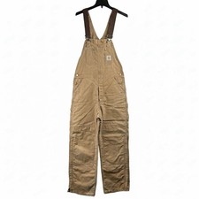 VTG Carhartt Bib Overalls Mens 34X30 USA Union Made Double Knee Insulated 6FBQZ