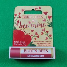 Burt's Bees Strawberry Moisturizing Balm 100 Natural, New