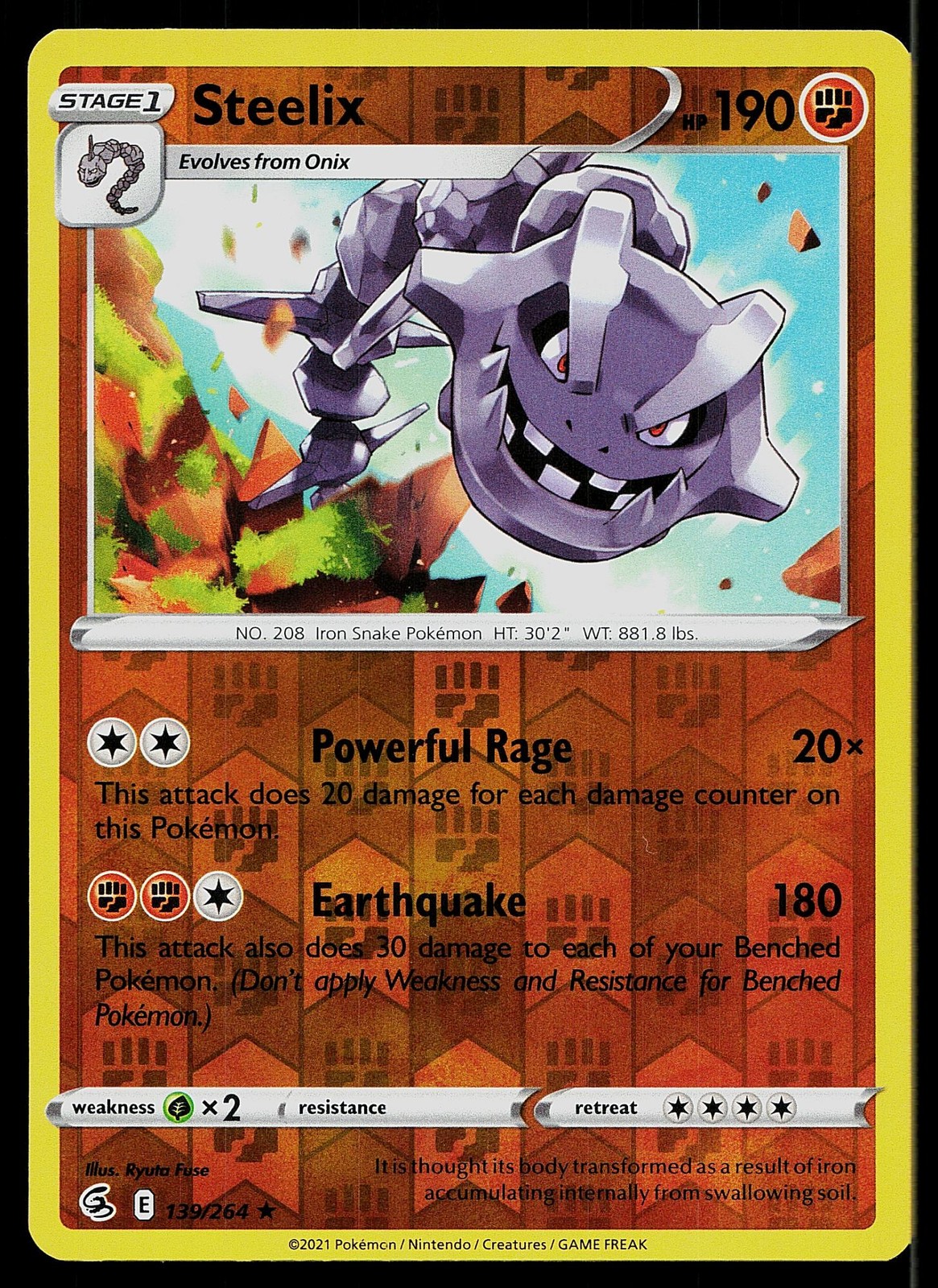 Pokemon Card Deck Exclusives Steelix 139/264 Rare