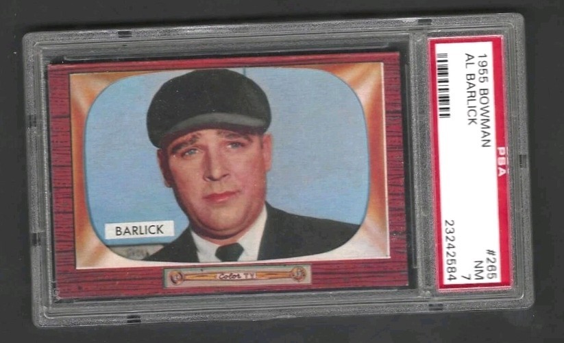 1955 Bowman Baseball #265 Al Barlick  PSA 7