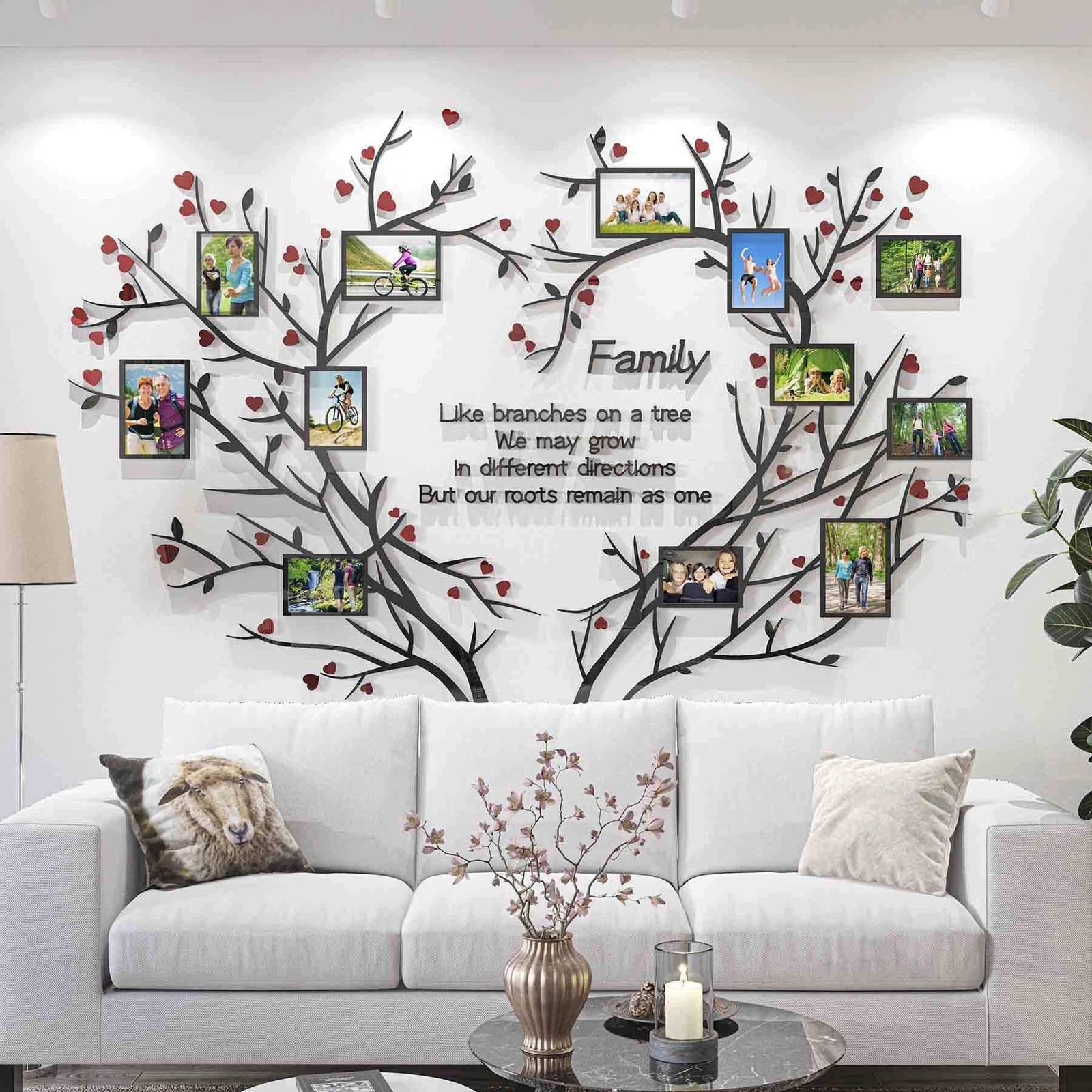 DecorSmart Love Family Tree Wall Decor Picture Frame Collage Multicolor