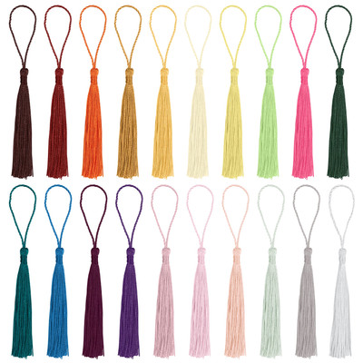 Seidige Handgemachte Quasten Anhänger (300 Stk) - 20 Farben, 13 cm Lang - Weiche