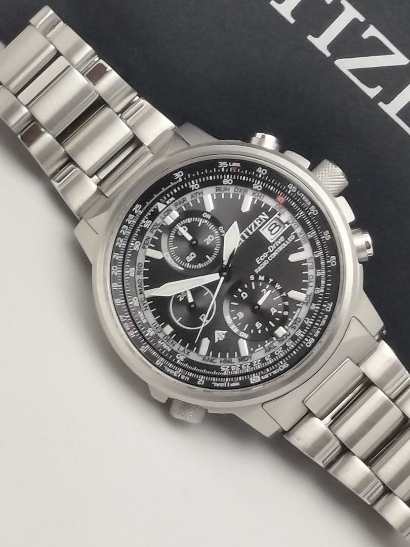CITIZEN PROMASTER H800 Radio Solar Chronograph 1.61in Case 8.07in Wrist image 3