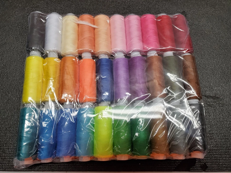 Embroidery Sewing Threads Kits, 30 Colors Polyester 250 Yards Per Spool- NEW - Image 2 of 4