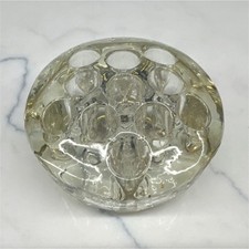 Glass Floral Frog Round Flower Arranger 4 Inch Diameter