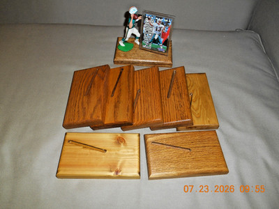Wooden Display Stands for displaying open slu's and cards- Lot of 7 custom made