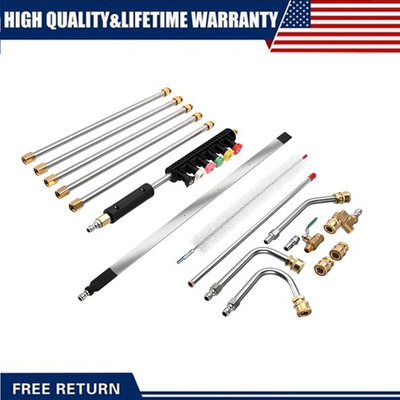 #ad Pressure Washer Extension Wand Washer LanceSpray Nozzle Tip Radiator Clean Wand $50.99