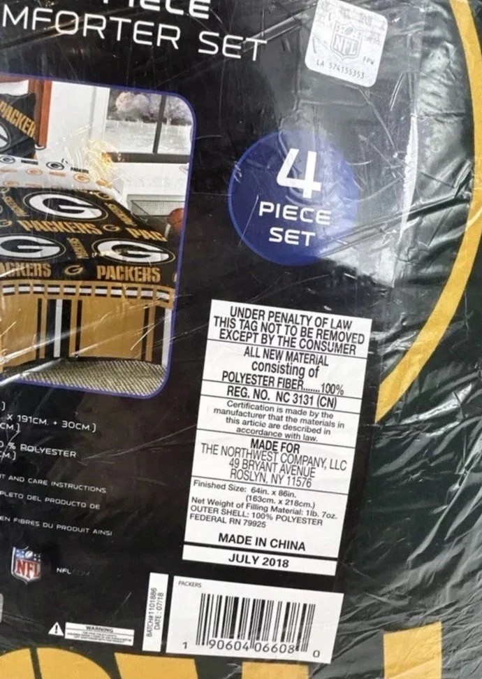 football Green Bay Packers Bedding Set