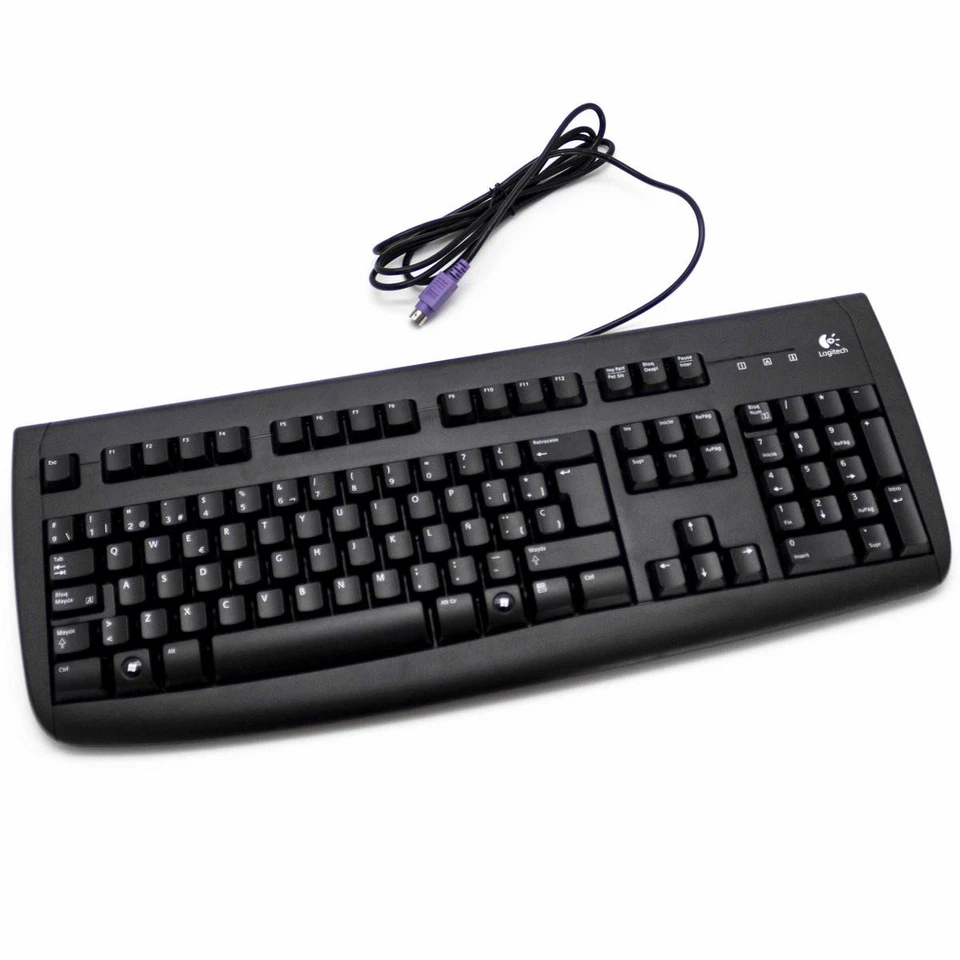 Logitech Deluxe 250 Keyboard PS2 Ps/2 Layout Spanish Es Wired With Wire - Image 2 of 4