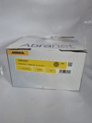 Mirka Abranet 150mm (6") Grip Sanding Discs - Box of 50 - GRIT P240