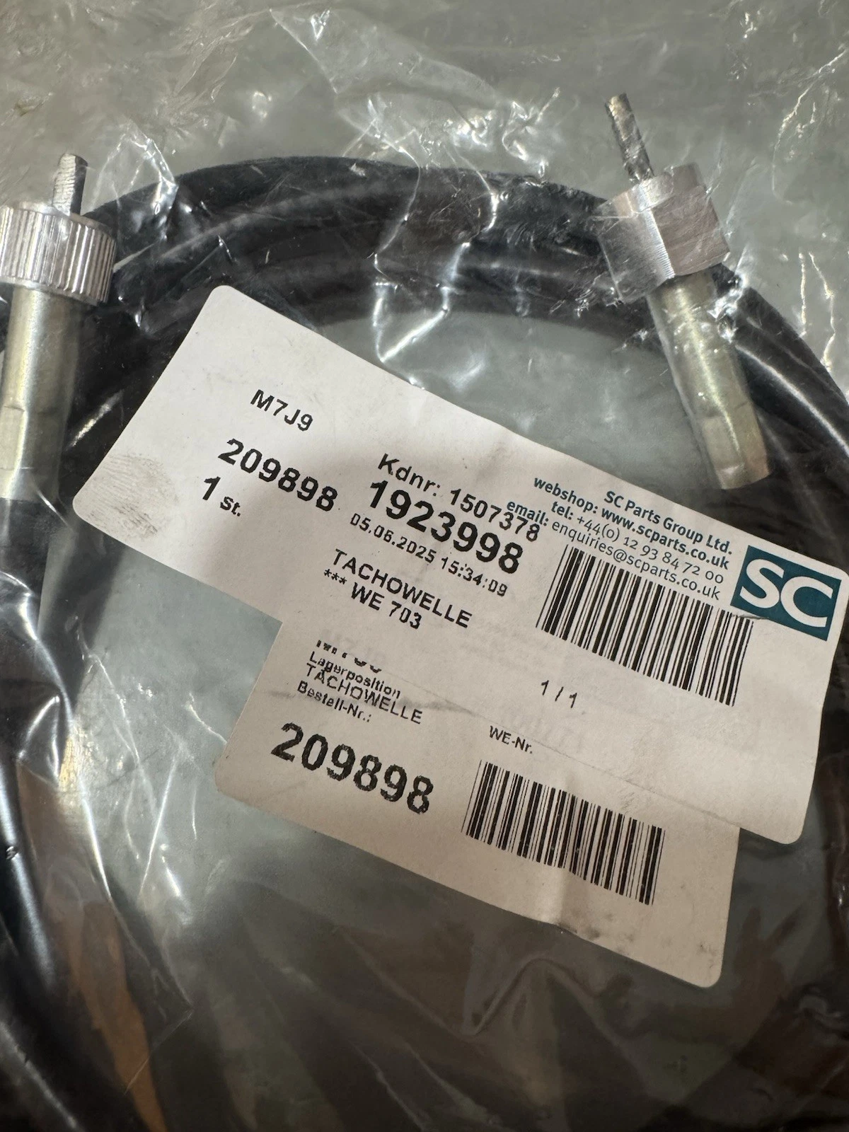 SC Parts Speedometer Cable For Jaguar Mark II 68' Length 209898 Brand New 2